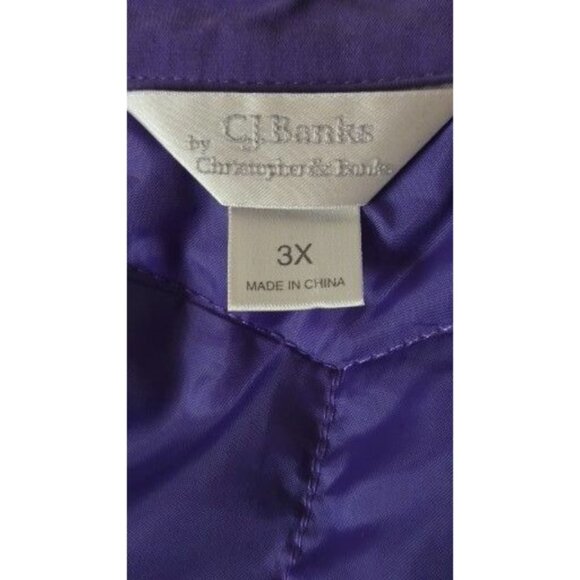 Christopher & Banks Women’s purple Quilted Vest full zip size 3X - Picture 5 of 7